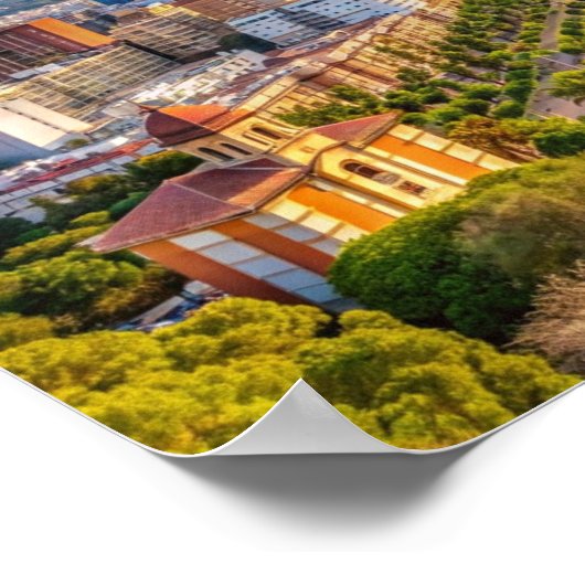 Malaga Spanje Cityscape Poster (Hoek)