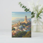 Malaga Spanje Cityscape reizen Briefkaart (Staand voorkant)