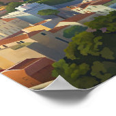 Malaga Spanje Cityscape reizen Poster (Hoek)