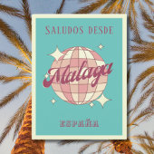 Malaga Spanje España Retro Briefkaart