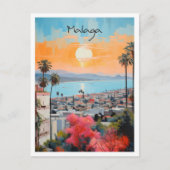 Malaga Spanje Kunst Reizen Briefkaart (Voorkant)