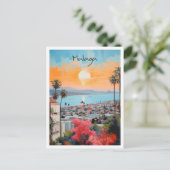 Malaga Spanje Kunst Reizen Briefkaart (Staand voorkant)