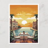 Malaga Spanje Kunst vintage reisillustratie Briefkaart (Voorkant)