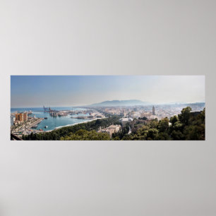 Malaga, Spanje Panorama Poster