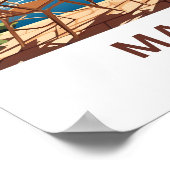 Malaga Spanje Reisprint Poster (Hoek)