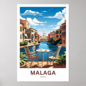 Malaga Spanje Reisprint Poster (Voorkant)