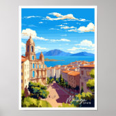 Malaga Spanje Reizen  Illustratie Poster (Voorkant)