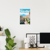 Malaga Spanje Reizen Kunst Vintage Poster (Thuiskantoor)