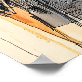 Malaga Spanje Reizen Poster (Hoek)