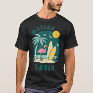 Malaga Spanje Souvenirs Espana Travel Vakantie Man T-shirt