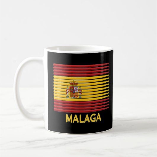 Malaga Spanje Spaanse vlag Drummer teken patriotic Koffiemok (Links)