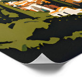 Malaga Spanje Vintage Poster (Hoek)