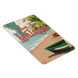 Málaga,Spanje Vintage vakantieposter Magneet