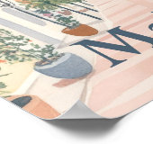 Malaga Spanje Waterverf Schilderij Reizen Poster (Hoek)