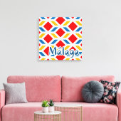 Málaga straat muren 2 canvas afdruk (Insitu (Woonkamer))