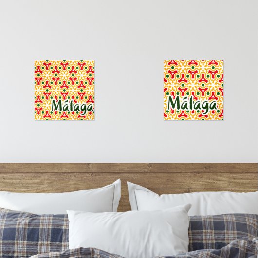 Malaga straatmuren 1 muurkunst sets (Slaapkamer)
