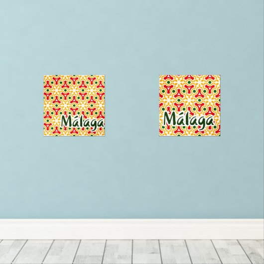 Malaga straatmuren 1 muurkunst sets (Houten vloer)
