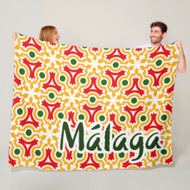 Malaga street walls 1 fleece deken