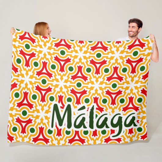 Malaga street walls 1 fleece deken (In situ)