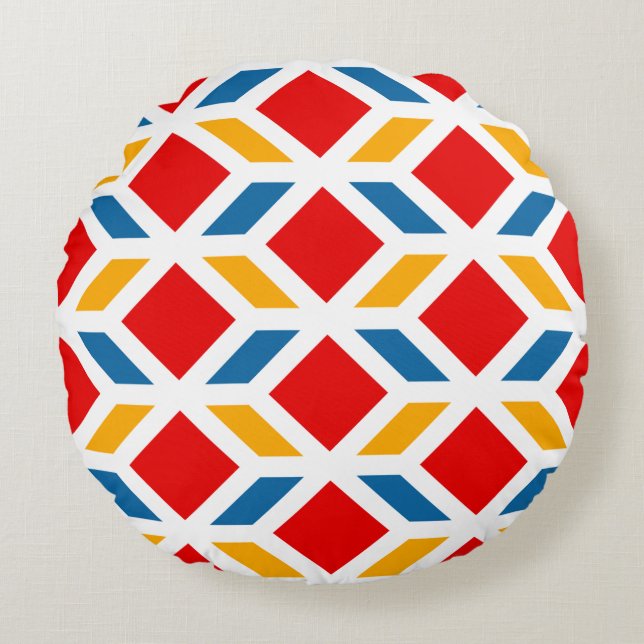 Malaga street walls 2 rond kussen (Voorkant)