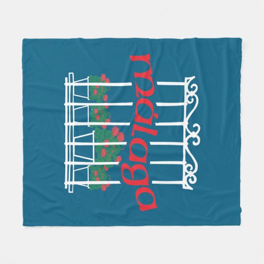 Malaga, window with flowers fleece deken (Voorkant (Horizontaal))