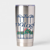 Malaga, window with flowers geïsoleerde drinkbeker (Voorkant)