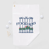 Malaga, window with flowers golfhanddoek (Insitu)