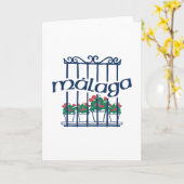 Malaga, window with flowers kaart (Gele Bloem)