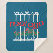 Malaga, window with flowers sherpa deken (Voorkant)