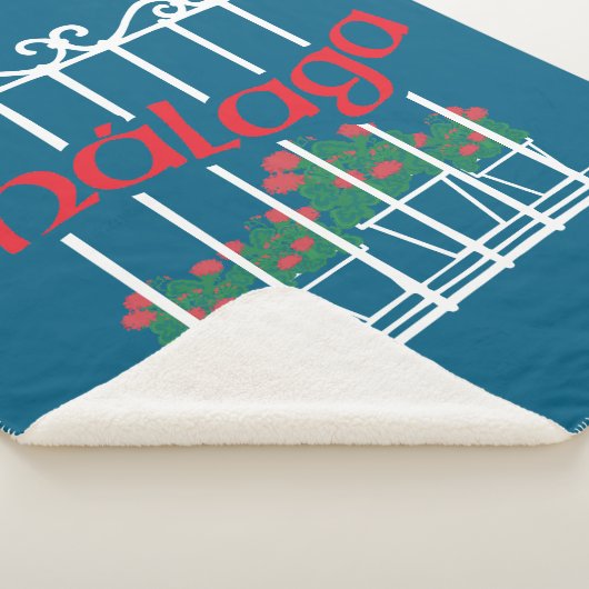 Malaga, window with flowers sherpa deken (3/4)