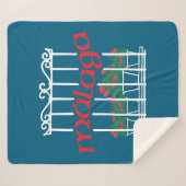 Malaga, window with flowers sherpa deken (Voorkant (horizontaal))