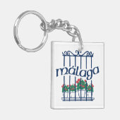 Malaga, window with flowers sleutelhanger (Voorkant Links)