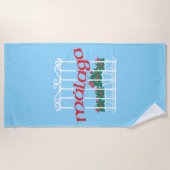 Malaga, window with flowers strandlaken (Voorkant)