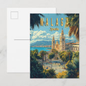 Malaga - Zon, Zee en Spaanse charme Briefkaart (Voorkant / Achterkant)
