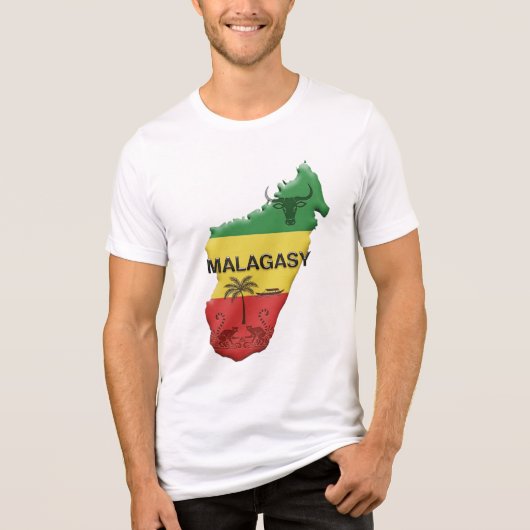MALAGASSISCHE STIJL Tri-Blend SHIRT (Voorkant)