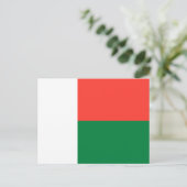Malagassische vlag, vlag van Madagaskar Briefkaart (Staand voorkant)