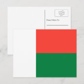 Malagassische vlag, vlag van Madagaskar Briefkaart (Voorkant / Achterkant)