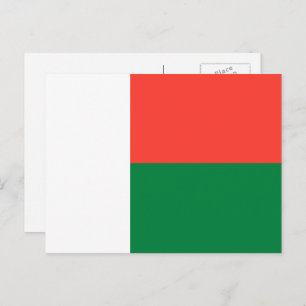 Malagassische vlag, vlag van Madagaskar Briefkaart