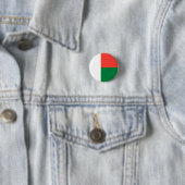 Malagassische vlag, vlag van Madagaskar Ronde Button 3,2 Cm (In situ)