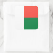 Malagassische vlag, vlag van Madagaskar Vierkante Sticker (Tas)