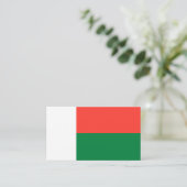 Malagassische vlag, vlag van Madagaskar Visitekaartje (Staand voorkant)