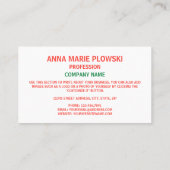 Malagassische vlag, vlag van Madagaskar Visitekaartje (Achterkant)