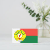 Malagassische Vlag & Zegel, Vlag van Madagaskar Visitekaartje (Staand voorkant)
