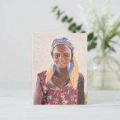 Malagasy Girl 1989 Briefkaart (Staand voorkant)