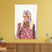 Malagasy Girl 1989 Canvas Afdruk (Insitu (Woonkamer))