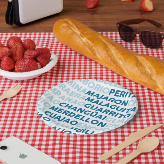 Malaguita Papieren Bordje (Picknick)