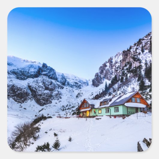 Malaiesti, Bucegi Vierkante Sticker (Voorkant)