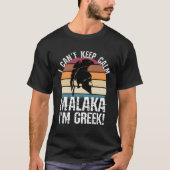 Malaka Ik ben Grieks - Trotse Griekse Spartanen T-shirt (Voorkant)