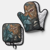 Malakbel Ovenwant & Pannenlap Set (Voorkant / Achterkant)