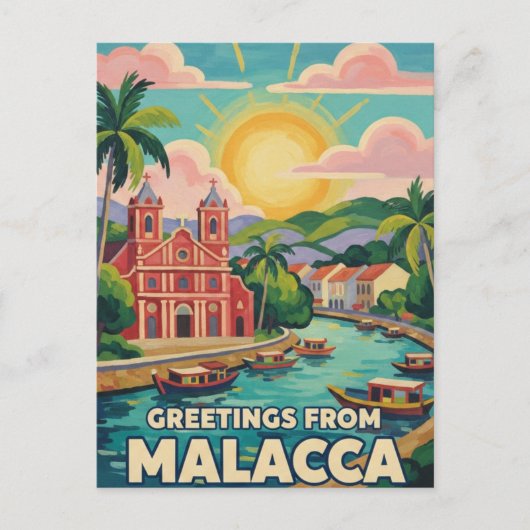 Malakka  Maleisië Briefkaart (Voorkant)